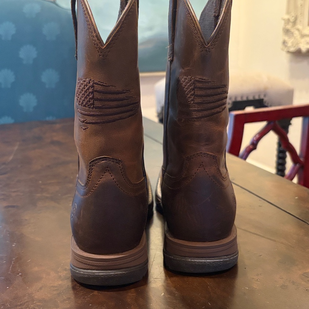 Ariat boys Brown Western Boots / worn once for a few hours - Picture 2 of 11